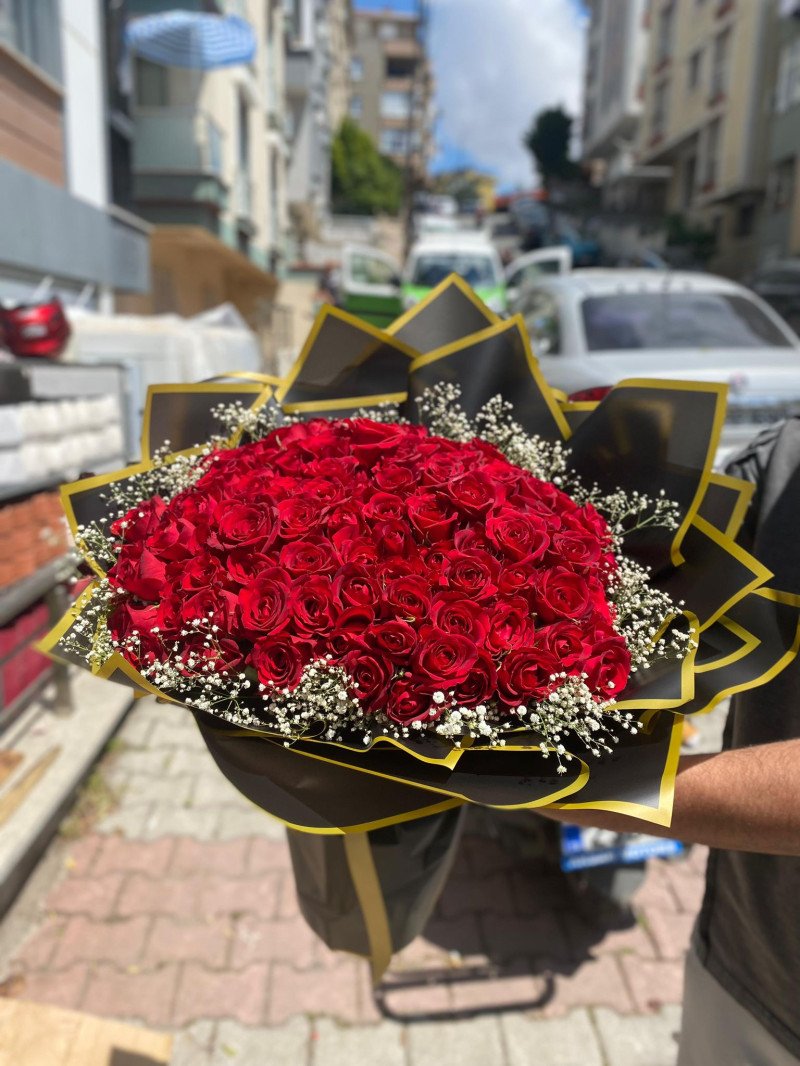 101 Gül Siyah Zarafet - Ümraniye Aynı Gün Ücretsiz Teslimat