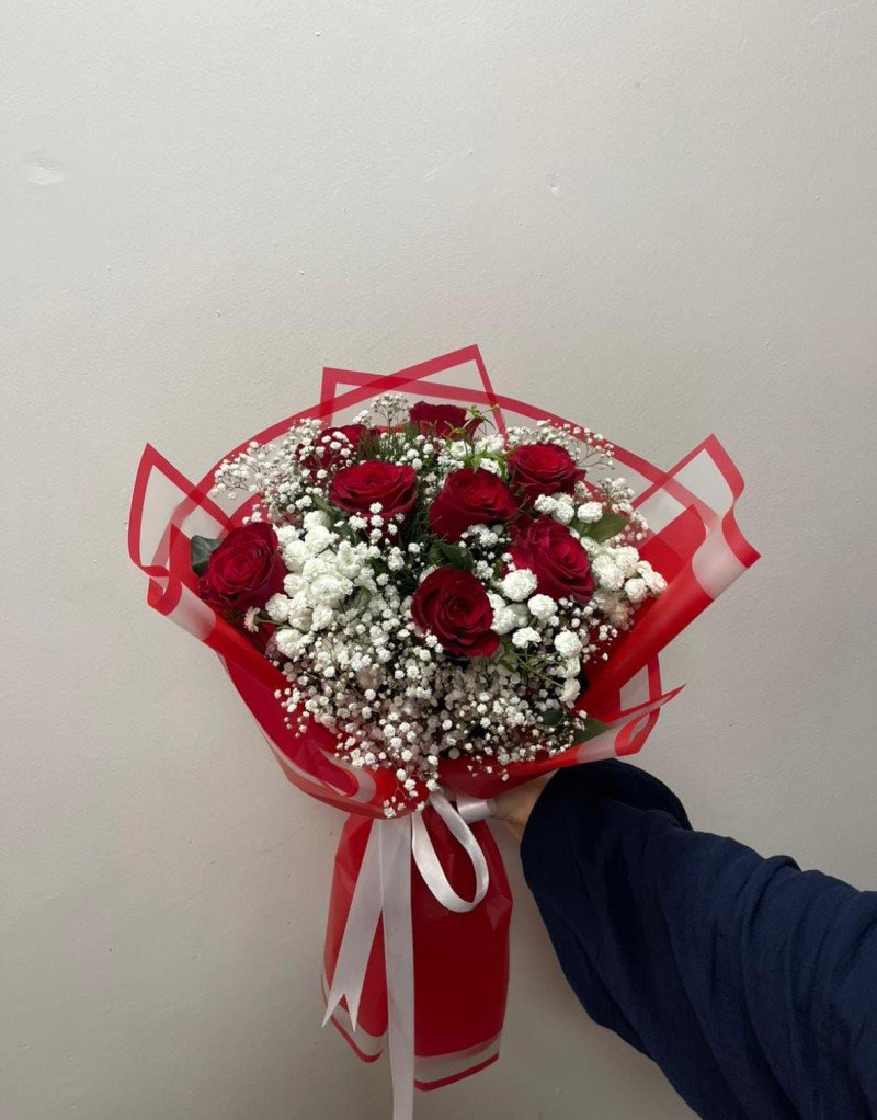 Premium 8 Gül Buketi - Ümraniye Aynı Gün Ücretsiz Teslimat