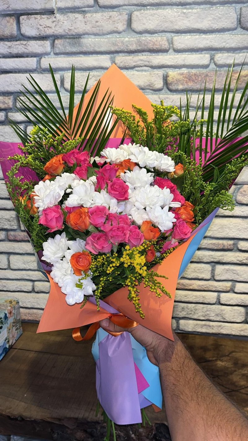 Premium Papatya & Çardak Gül Buketi - Ümraniye Aynı Gün Ücretsiz Teslimat